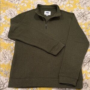 Old Navy Forest Green Zip-Up Sweater